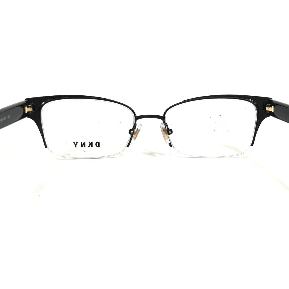 DKNY Eyeglasses Frames DY5657 1245 Black Cat Eye Rectangular Half Rim 52-17-140